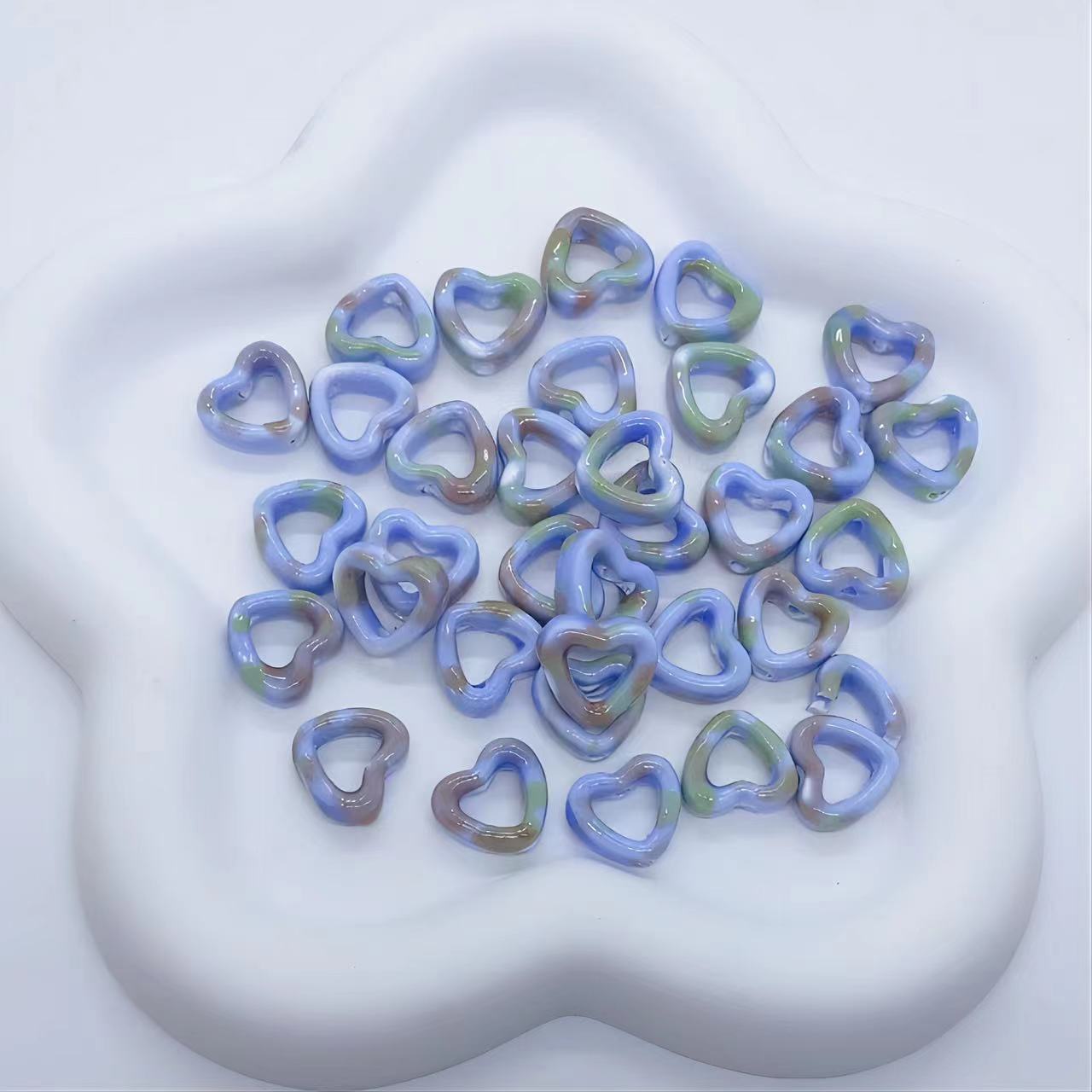 13g Weight Pendant Jewelry Making Type DIY Jewelry Accessories Classification 10 PCS/Package Quantity ceramics Material Heart Shape Pattern Simple Style Style 10 PCS/Package Ceramics Heart Shape DIY Jewelry Accessories Pendant 5