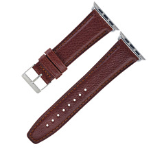 新款法国山羊皮 全包边iwatch1/2/3/4/5代真皮手表带东莞厂家直销