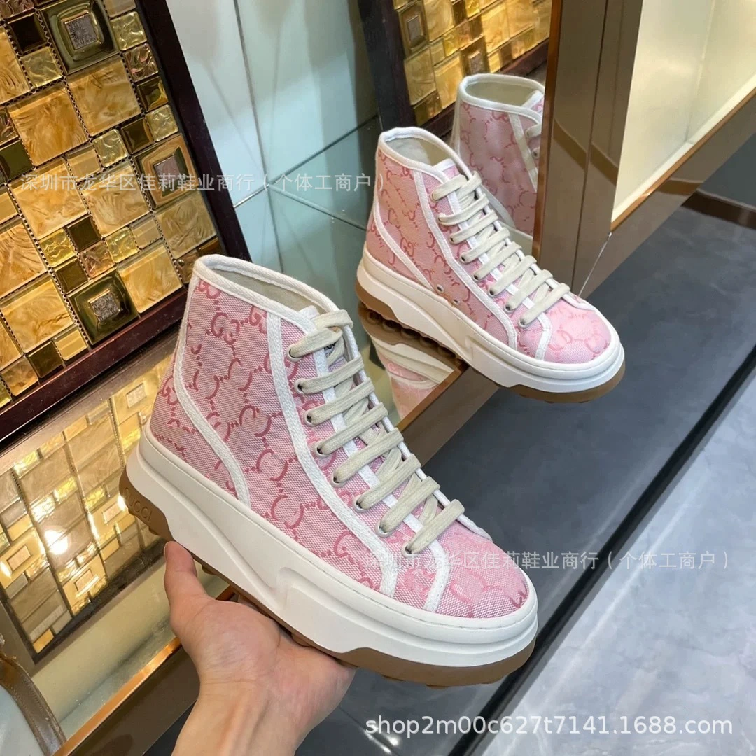 Высокая версия 2025, новая модель 1977 года, высокие кеды второго поколения с пресбиопией на толстой подошве, холщовые вышитые кроссовки, универсальные для пар, для мужчин и женщин.