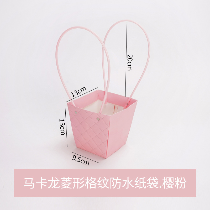 Bolsa de arreglos florales de papel kraft, paquete de ramo, caja de mano al por mayor, floristería, arte floral, material de embalaje de bricolaje, bolsa de mano de flores