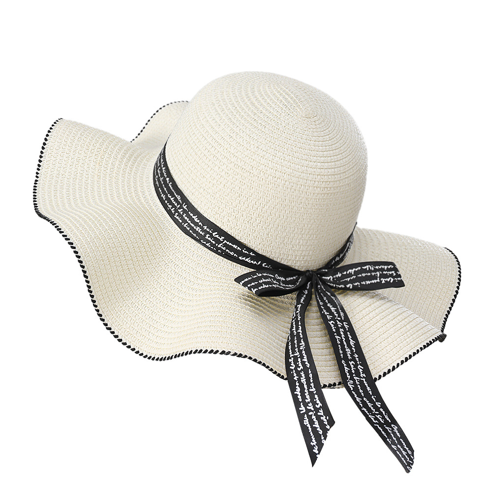 2463g Weight Straw Hat Hats Type Street Occasion Women's Vacation Solid Color Big Eaves Straw Hat