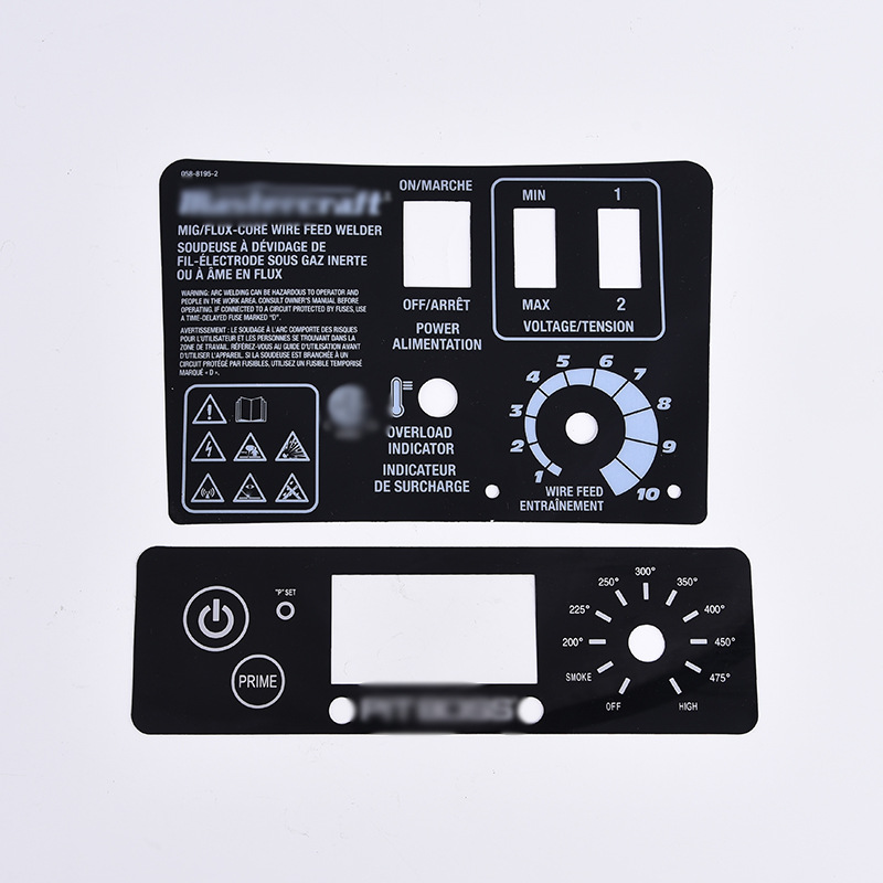 工厂标签电柜工位数控面板贴磨砂pc薄膜PC生产面贴金属牌制作机械