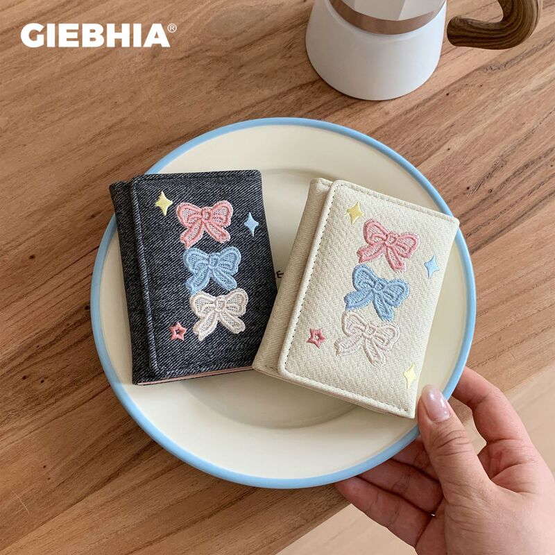 Denim Bow~Korean Style Women's 70% off Ins Wallet Large Capacity Zipper Coin Purse Wallet in Stock Denim Bow~Korean Style Women's 70% off Ins Wallet Large Capacity Zipper Coin Purse Wallet in Stock