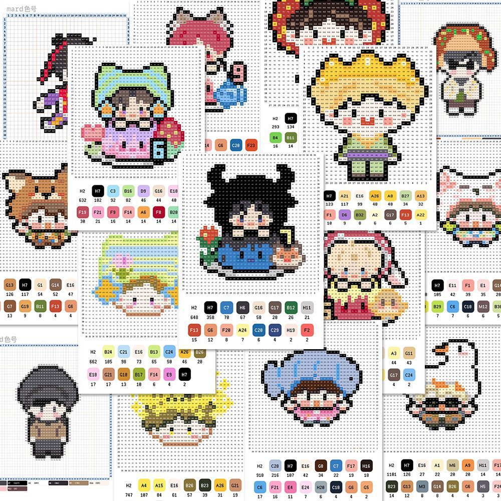 128 diez cuentas de mano Qitian dibujos de frijol dopamina dibujos de dibujos animados pegatinas juveniles DiDi cuaderno impermeable