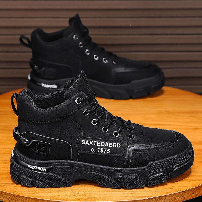 Zapatos de hombre 2025 nuevo invierno trabajo de protección del sitio de construcción impermeable antideslizante desgaste herramientas deportivas ociosas zapatos de martin image 7