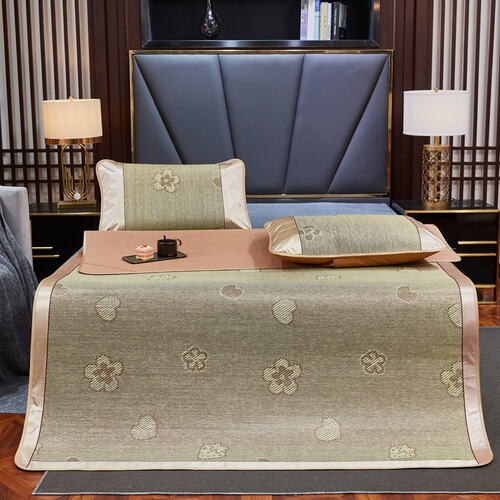 Summer foldable rattan mat single and double person cooling mat set of three 0.9 meters student dormitory unit air conditioning mat wholesale