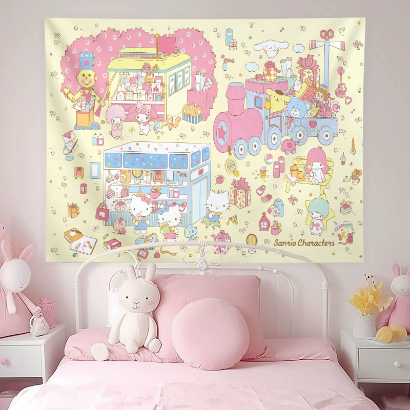 Hello Kitty, милые мультяшные украшения для кровати в спальню