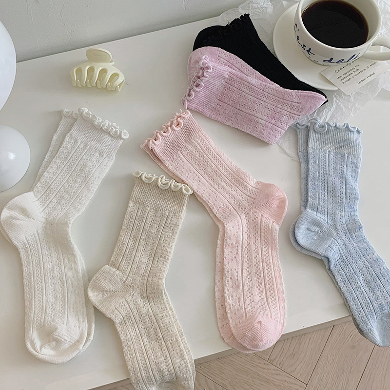 Women's Cute Basic Solid Color Cotton Ankle Socks A Pair display picture 15
