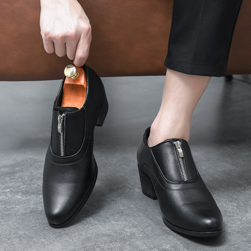 (Cross-border trading), shoes heels for events, trend high heels with zipper 4