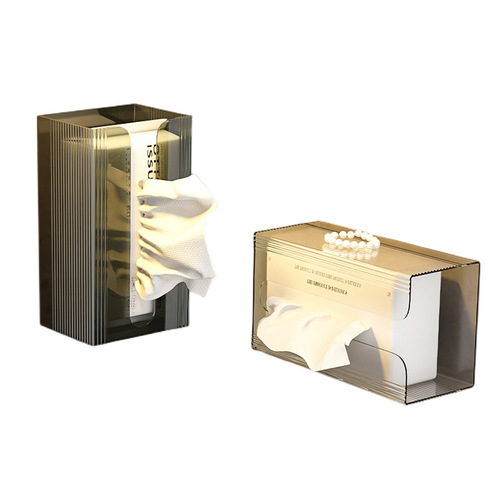 Tissue box wall-mounted facial tissue storage box toilet bathroom kitchen upside-down tissue box home
