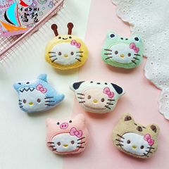 新しいぬいぐるみ女装 KT 猫人形アクセサリーかわいい動物ヘッドギア子猫ブローチ DIY 人形装飾