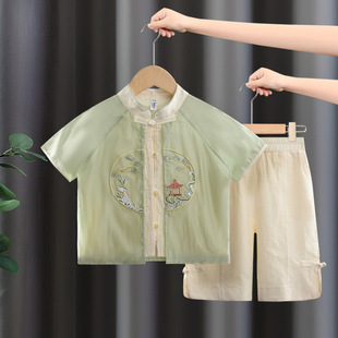 Boys' Hanfu 2025 New Style Children's Ancient Style Summer Chinese Style Tang Costume Baby First Birthday Outfit for Boys Children's Day