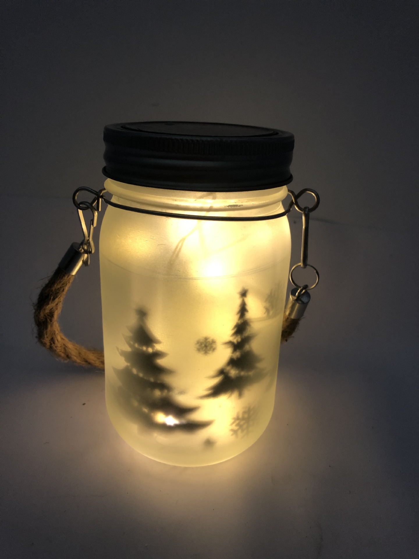 ソーラークラックガラス球灯部品屋外公園ステンレス製許灯メイソン缶装飾灯