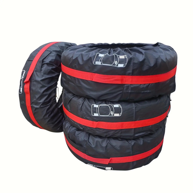 Factory Direct Sales Car Tire Cover Polyester Taffeta Wheel Cover Protective Cover Car Cover Waterproof Tire Snow Cover