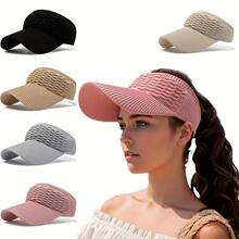 U 49137 Fish scale knit visor sun hat ������֯�ն�����ñ