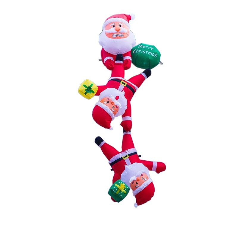 Amazon transfronterizo colgante nuevo 2.4m Navidad infláble decoración al aire libre 3 escalar Santa image 6