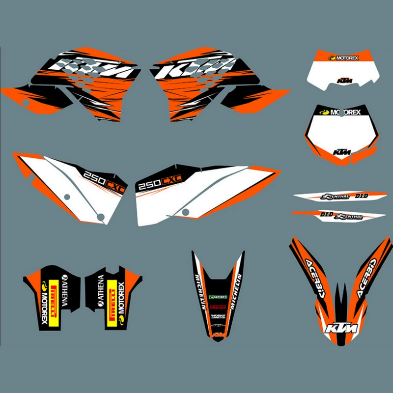 Наклейки для внедорожного мотоцикла, подходящие для 08-11 KTM XF.SX.EXC, наклейки на автомобиль, наклейки на decals