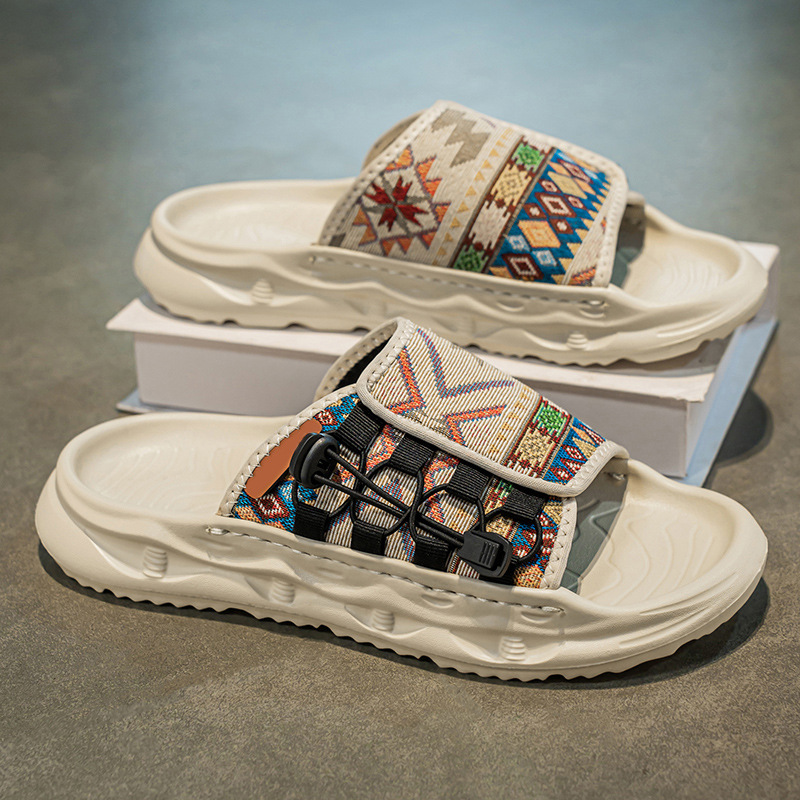 Slippers Men's 2025 New Summer Wear Wear-Resistant Slides Men's Platform Casual Sports Sandals