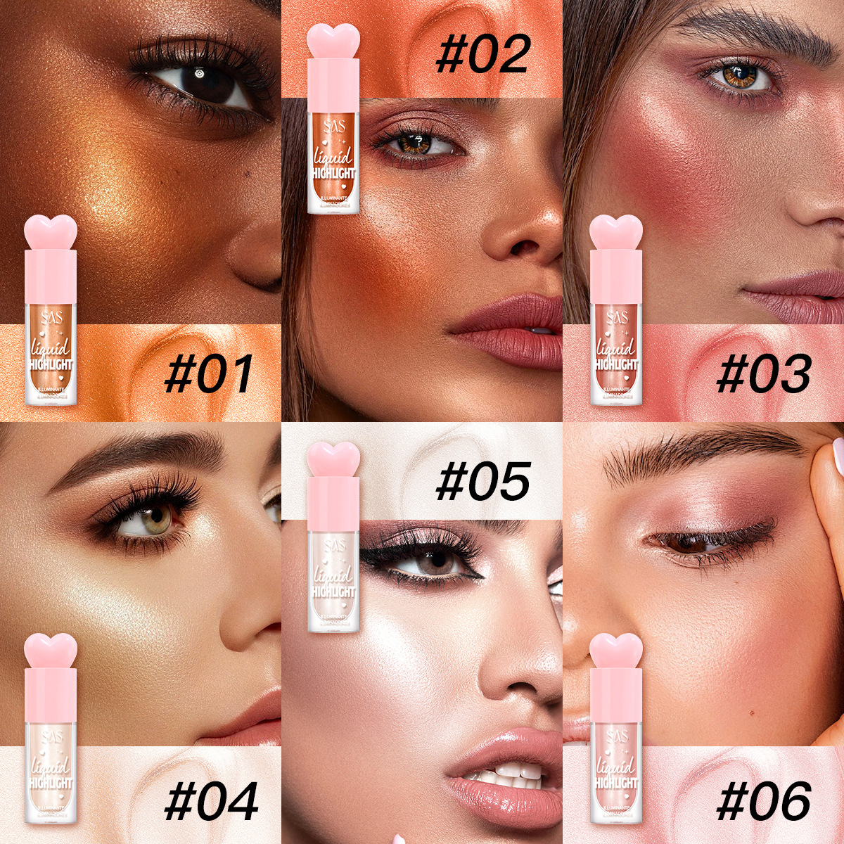 SAS venta caliente líquido transfronterizo de alto brillo, hidratación y reparación de brillo neto de red al por mayor SAC202A B