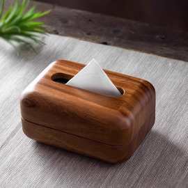 实木抽纸盒客厅创意桌面纸巾盒木纹家用餐桌简约抽纸盒餐巾纸盒
