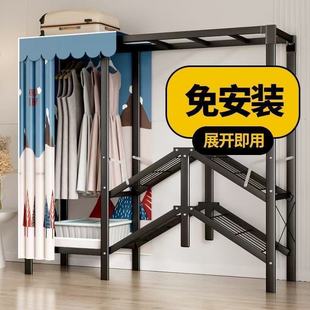 Installation-Free Wardrobe for Home Bedroom, Foldable Dormitory Storage Wardrobe, Rental Room, Simple Factory Direct Delivery