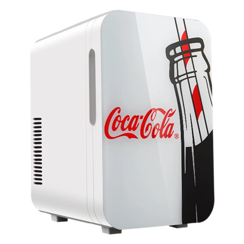 Холодильник Coca-Cola 6 л, ретро-дизайн, белый, 12В/220В, двойного назначения для автомобиля и дома, для общежития, подарочный, цельный, для дропшиппинга, трансграничный
