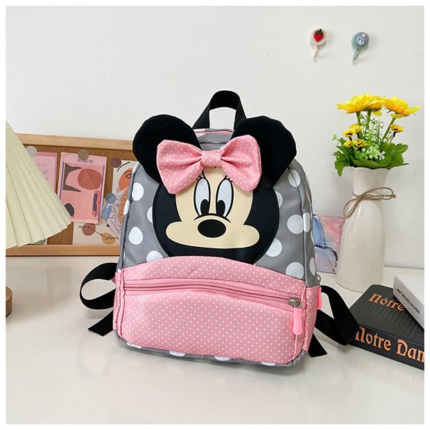 Minnie Mouse Backpack - Kawaii Pink Schoolbag for Kids