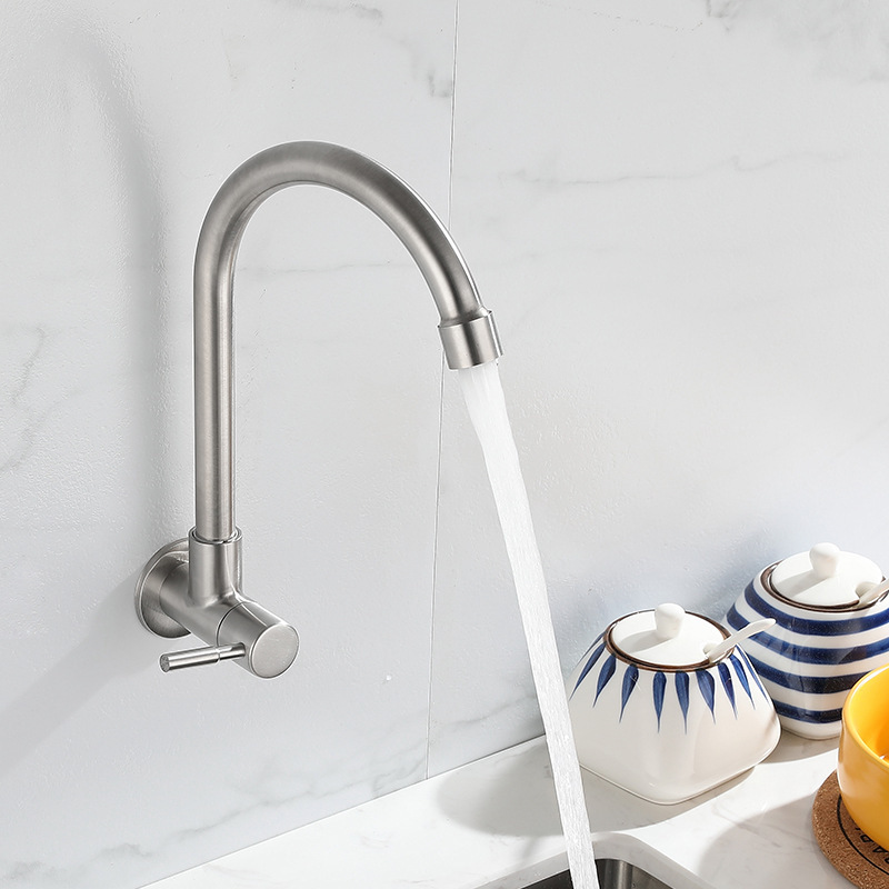 In-Wall 304 Stainless Steel Single Cold Faucet Kitchen Mop Pool Balcony Laundry Pool Single Cold Faucet Manufacturer