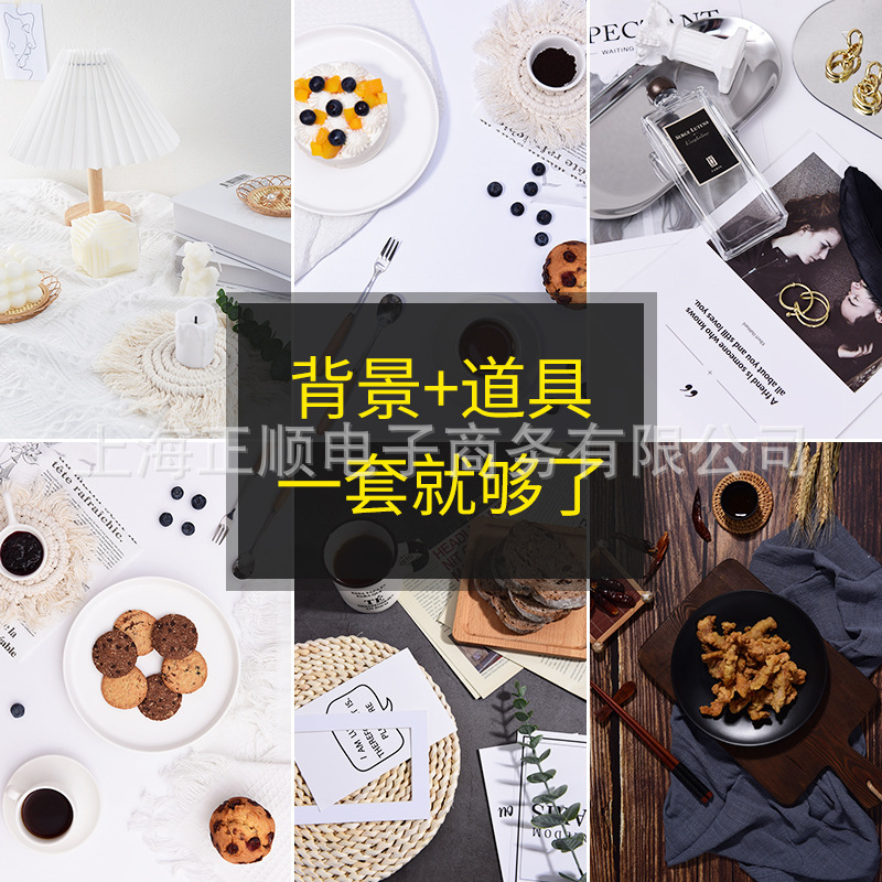 Food Photography Photo Props Set Food Photography Creative Props Photo Background Cloth Dish Jewelry Set
