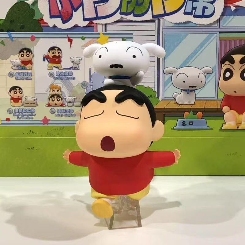 小新小白的日常系列盲盒批发蜡笔小新玩偶公仔桌面摆件周边手办女|undefined