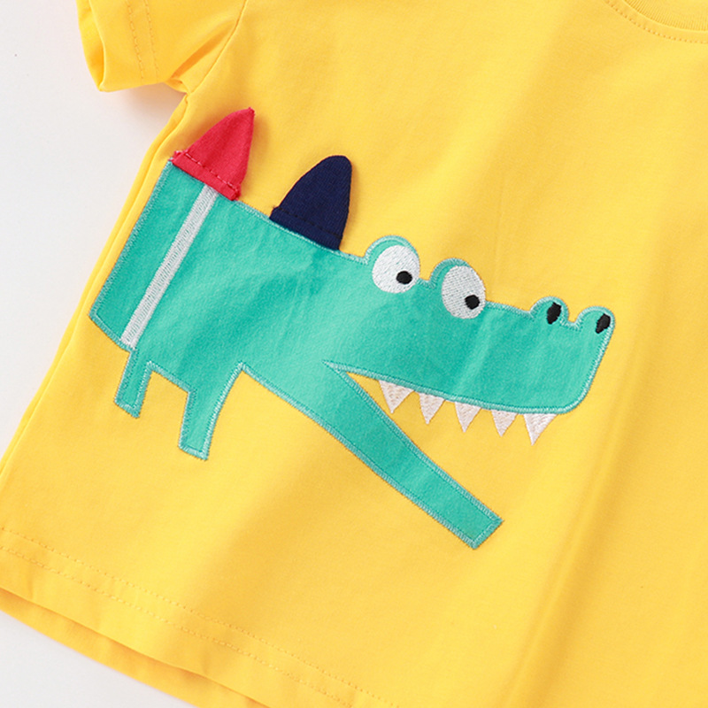 Malwee niños traje de verano nuevos europeos y americanos casual cuello redondo manga corta cintura elástica pantalones ropa para