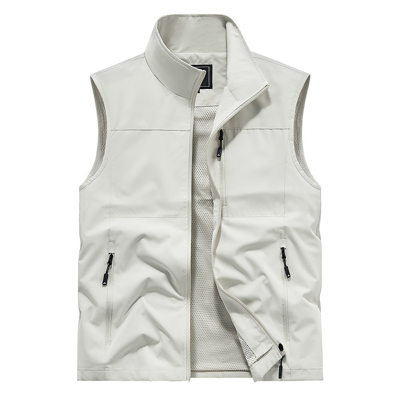 High-grade Vest Spring and Autumn Breathable chubby girl Men's Multi-pocket Outdoor Vest Jacket for Young, Middle-aged and Elderly Men's Waistcoat High-grade Vest Spring and Autumn Breathable chubby girl Men's Multi-pocket Outdoor Vest Jacket for Young, Middle-aged and Elderly Men's Waistcoat