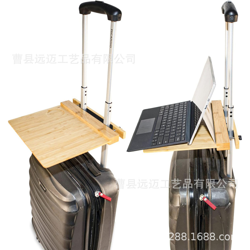 Laptop Travel Bamboo Stand Adjustable Luggage Rack Business Work Accessories Portable Storage Rack Laptop Travel Bamboo Stand Adjustable Luggage Rack Business Work Accessories Portable Storage Rack