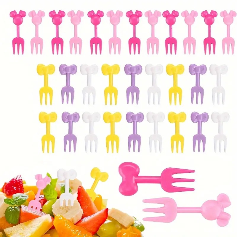 Cartoon japonés encantador tenedor de fruta transfronterizo venta caliente stick de fruta creativa decoración mini tenedor de fruta al por mayor