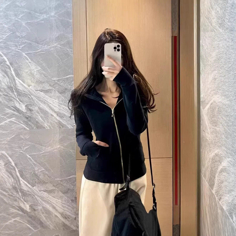 Cross-Border Foreign Trade Lulu-Style Scuba Cardigan Slim-Fit Zip-Up Hoodie for Women, Fleece-Lined Casual Slim Yoga Sweatshirt Cross-Border Foreign Trade Lulu-Style Scuba Cardigan Slim-Fit Zip-Up Hoodie for Women, Fleece-Lined Casual Slim Yoga Sweatshirt