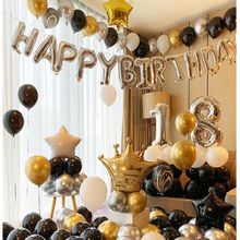 新款男女朋友生日派对布置装饰铝膜气球背景墙气球装饰套装批发