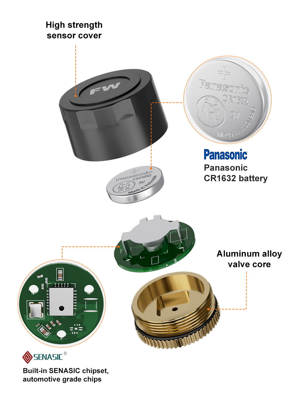 Motorcycle and Electric Vehicle Magnetic Tire Pressure Monitoring and Air Pressure Detection Device, Rechargeable, Waterproof, Dustproof