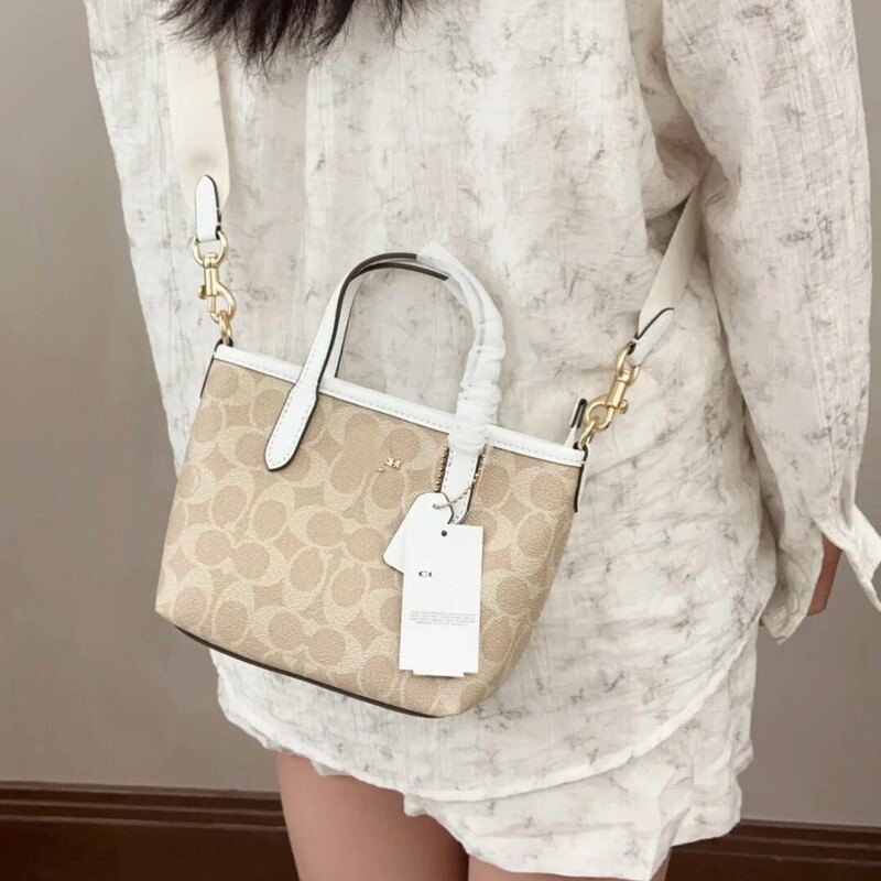 Kou C Classic Print Single Shoulder Crossbody Handbag Monogram City15 Mini Tote Bag for Women Versatile Kou C Classic Print Single Shoulder Crossbody Handbag Monogram City15 Mini Tote Bag for Women Versatile