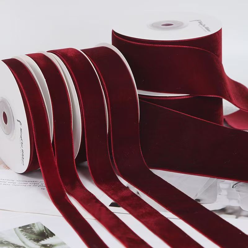 Burgundy velvet swan