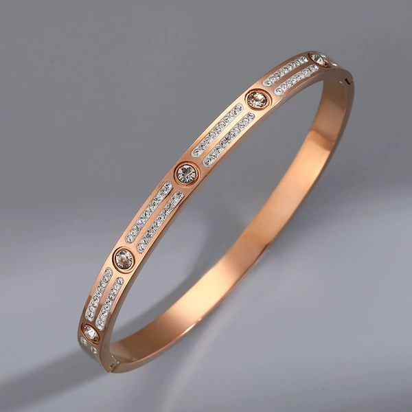 Second row of diamond rose gold