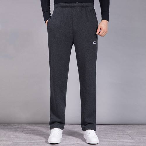Men's Spring and Autumn Sports Pants for Middle-Aged and Elderly Men, Plus Size Pants, Men's Casual Long Pants, Loose Tight Waist Elastic Sweatpants