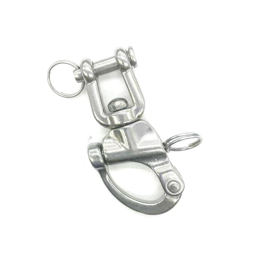 不锈钢卸扣    304 316固定弹簧扣  旋转弹簧扣