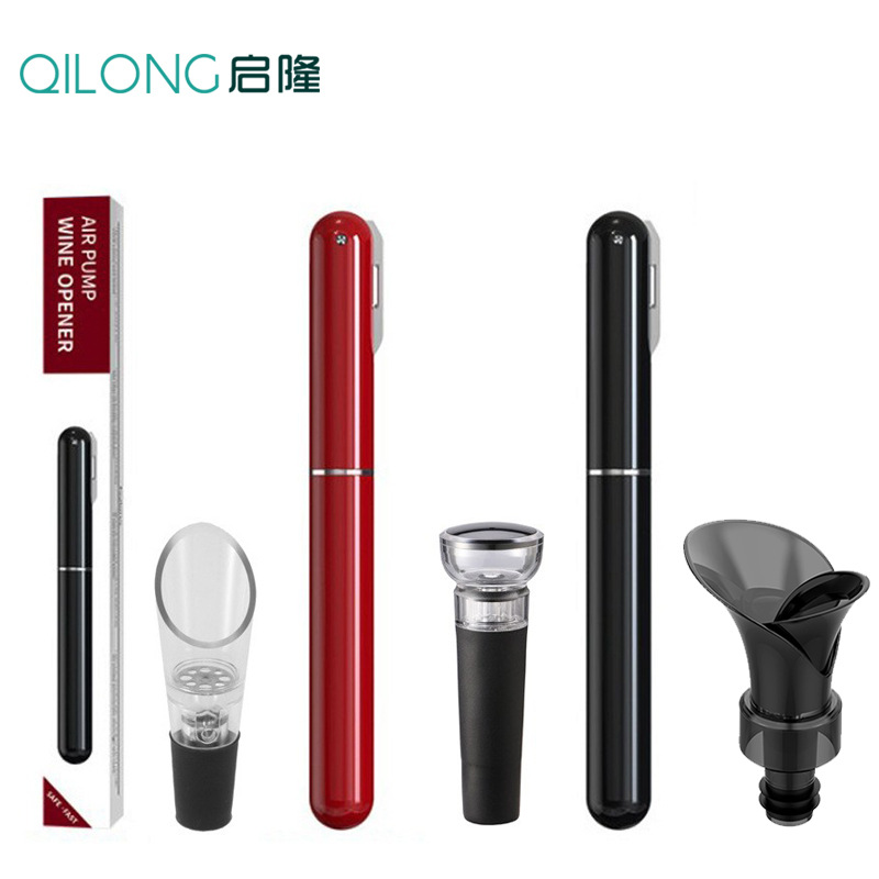 Pen-shaped pneumatic wine bottle opener