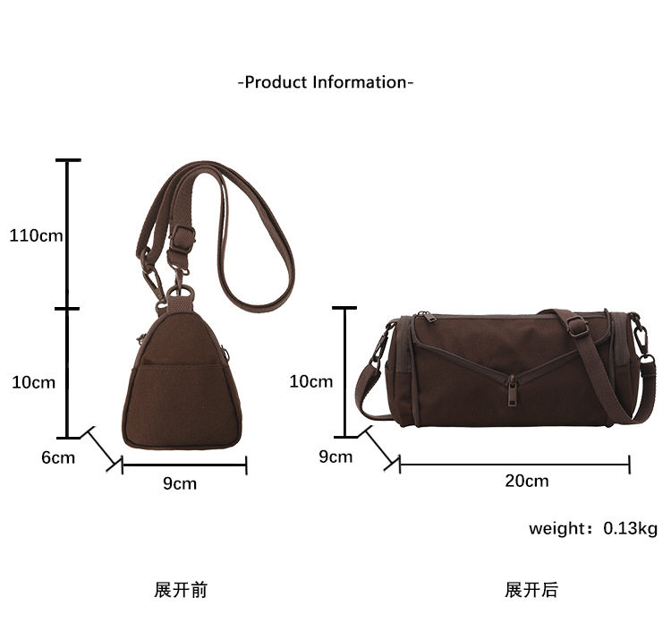 Túi đeo chéo nữ cỡ lớn thiết kế tối giản phong cách Hàn Quốc, chất liệu nylon nhẹ, nhiều ngăn tiện dụng — Cây trumpet xanh, Hồng Trumpet, Màu cà phê Trumpet, Trumpet xanh đậm chi tiết 2