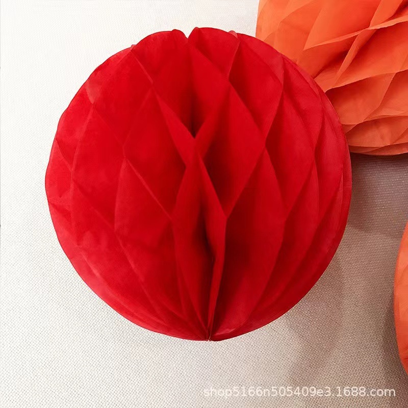 Yisheng Bola de panal Columna Decoración de la sala de bodas Conjunto de decoración de la ceremonia de boda Casa nueva para hombres y mujeres Dormitorio Sala de estar Pared de fondo