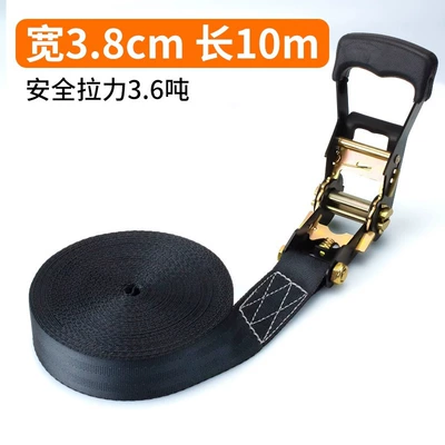Straps, Aircraft Luggage Packing: Trailer rope/net/strap - 38cm-black-rubber-coated-model-10m-long-including-tensioner