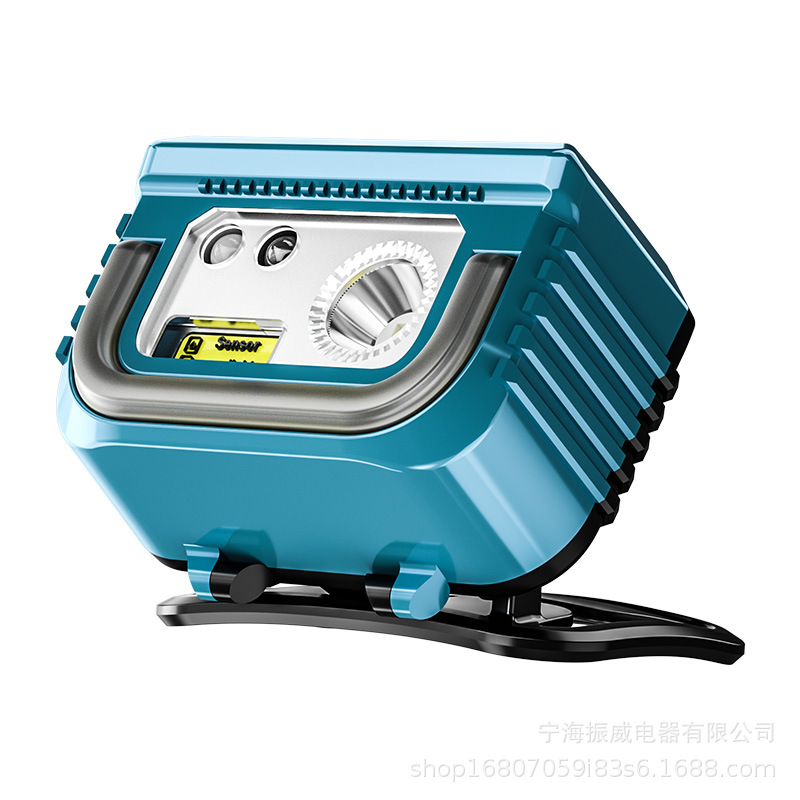 Carga de inducción mini faro multifuncional al aire libre noche corriendo pequeño faro luz de advertencia luz de equitación