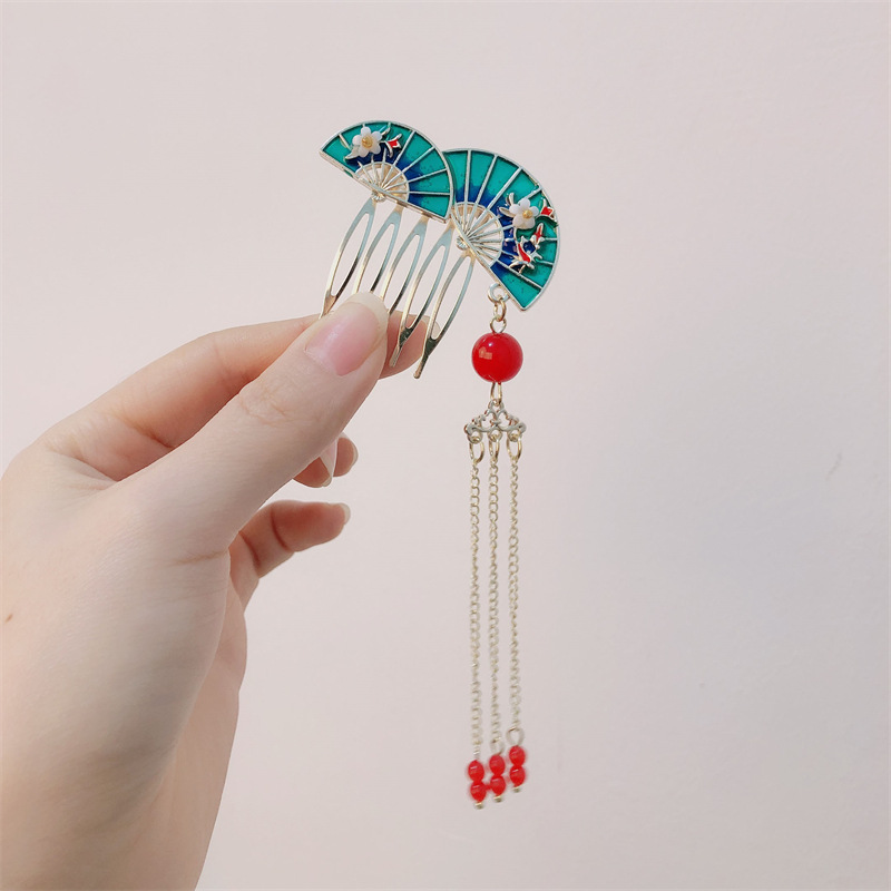 Pein de orquídea de estilo antiguo orquídea de alta sensibilidad adornamiento de cabello de verano temperamento de moda clip de cabello creativo joyas de bordilla