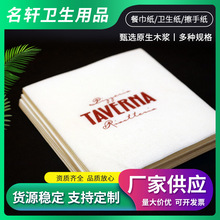 跨境原生木浆加厚无尘餐巾纸40*40cm 酒店餐厅彩色无尘纸定制LOGO