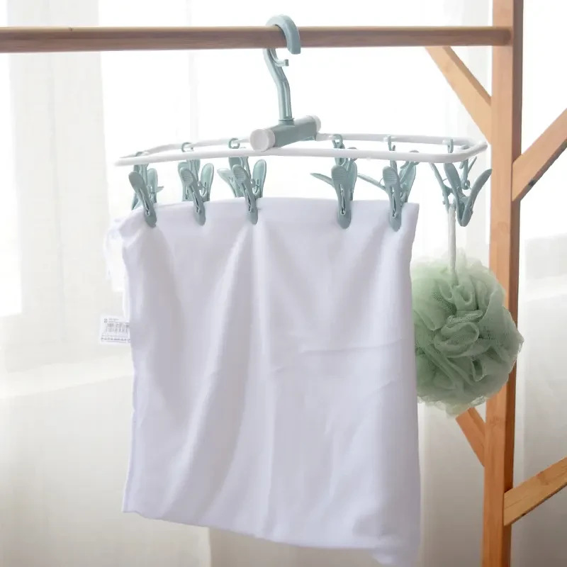 Tendedero Plegable Portátil con Clips de Plástico para Balcón y Dormitorio image 4